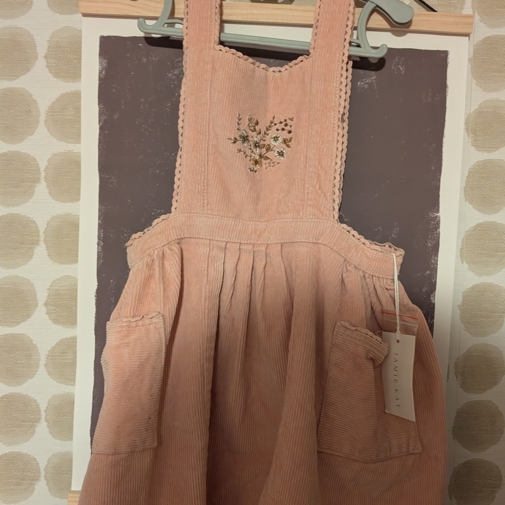 Pink Corduroy Kids Overalls